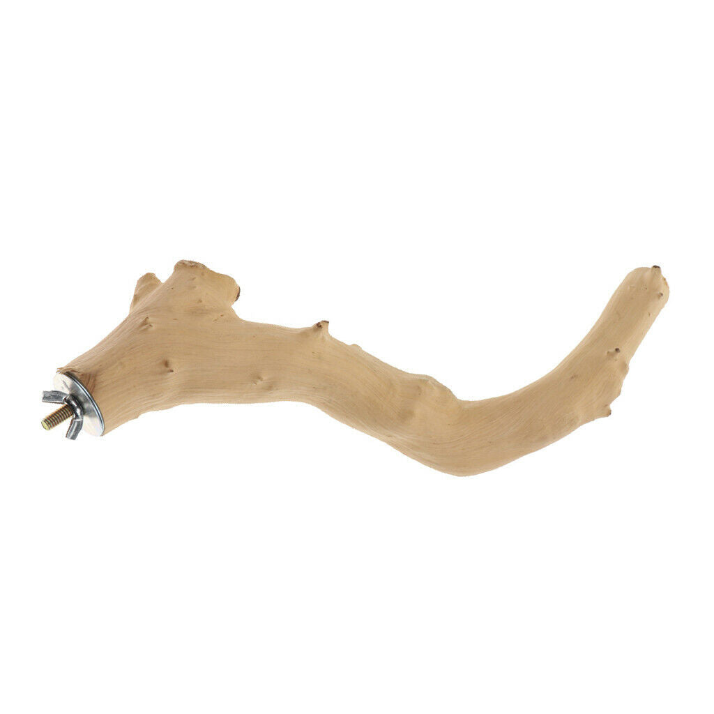 1Pc Bird Perch Stand Platform, Natural Wood Paw Grinding Bird Cage Perch for
