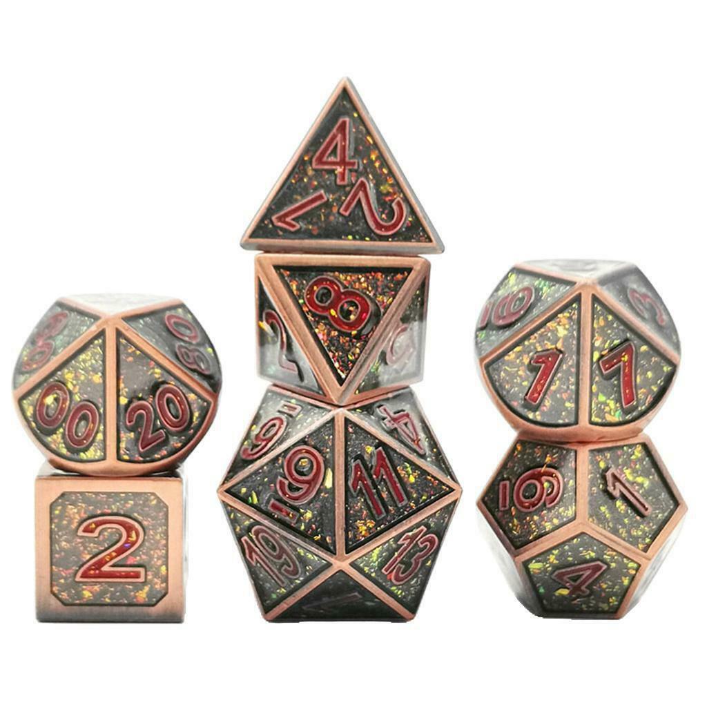 7/set Solid Multi-sided Digital Dice Set for Party Board Game Supplies #1