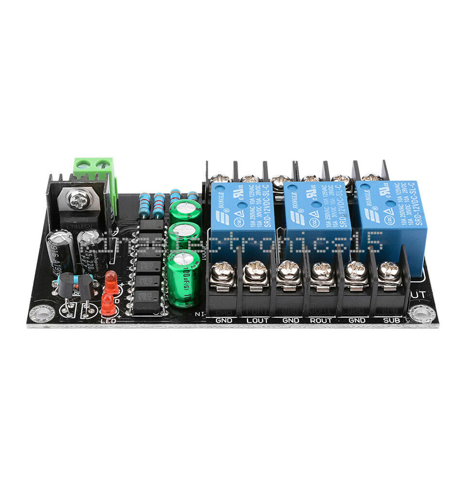 DC Protect 300W Digital Amplifier Speaker Protection Board 2.1 Channel Relay NEW