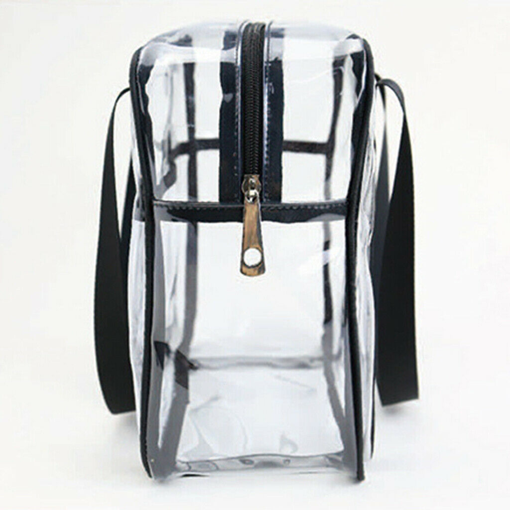 Unisex PVC Transparent Bag Clear Handbag Tote Shoulder Bags Travel Makeup Bags