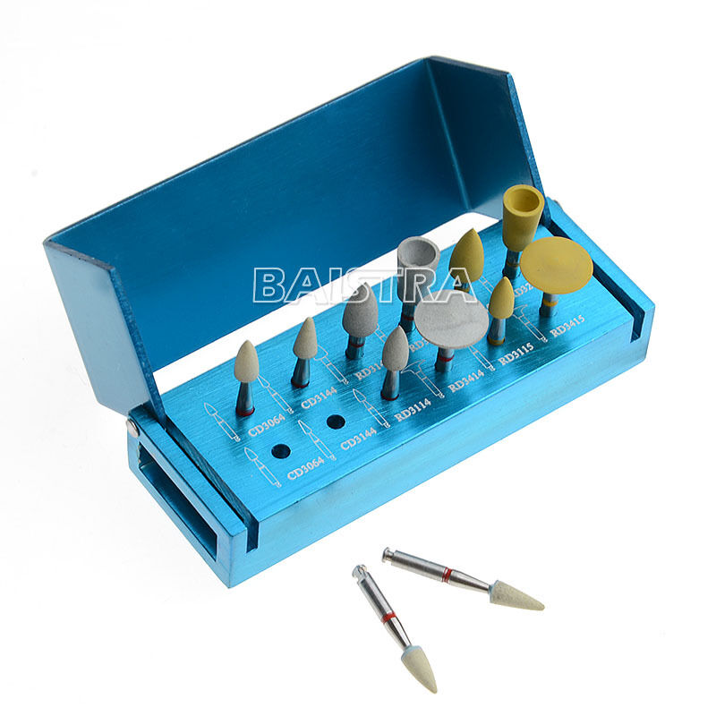 3 Kit Dental Zirconia Polishing Diamond Polishers Burs Cups RA 3112 12pcs/kit