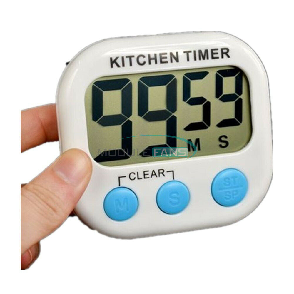 Large LCD Timer Kitchen Cooking Count-Down Up Loud Digital Alarm Magnetic