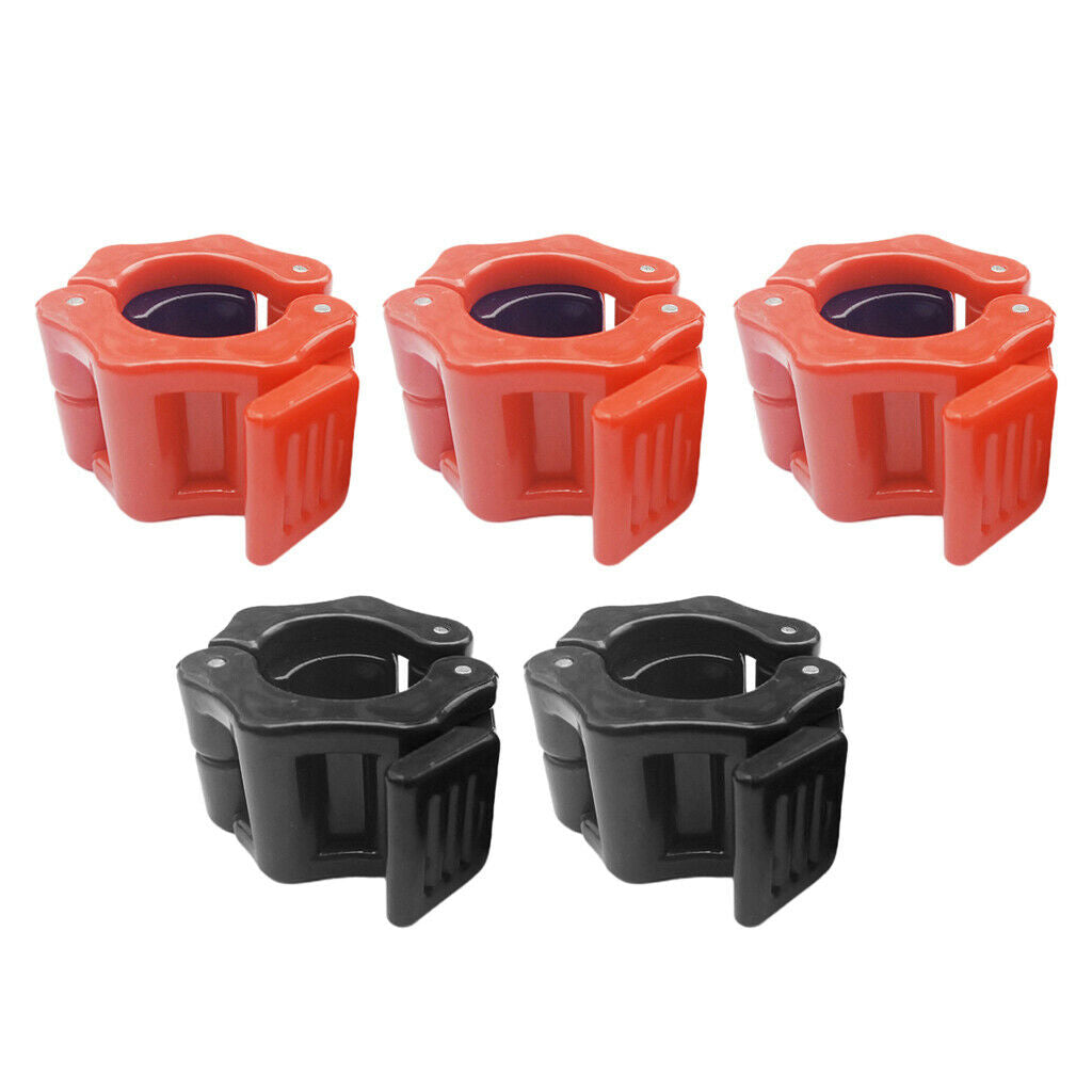 5pcs Barbell Clamps Standard Olympic Dumbbell 1'' Lock Collar Accessories