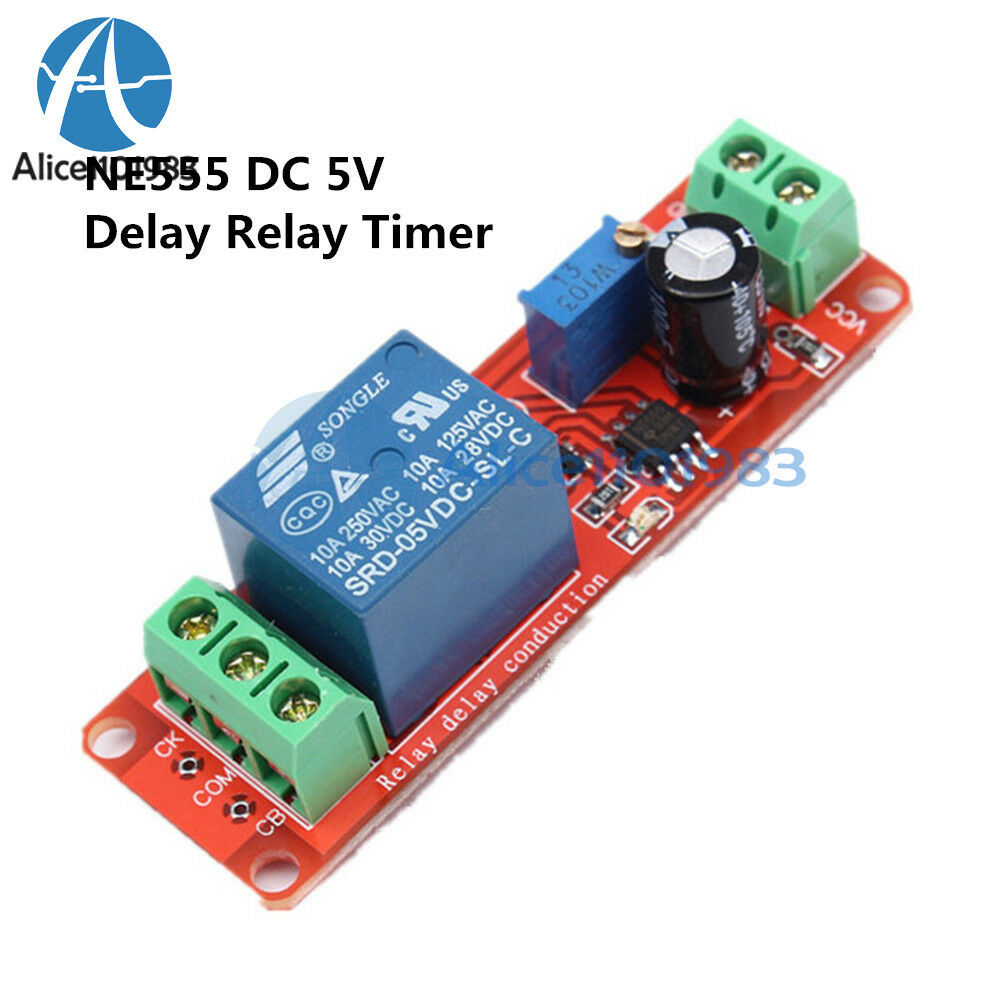 DC 5V Delay relay shield NE555 Timer Switch Adjustable Module 0 to 10 Second