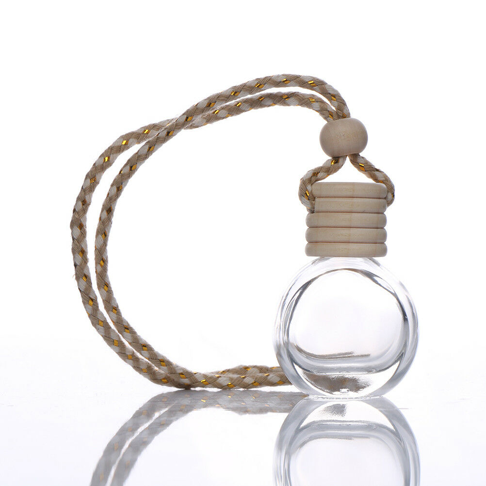 1Pc Car 8ml hanging empty glass perfume bottles pendant car ornament .l8