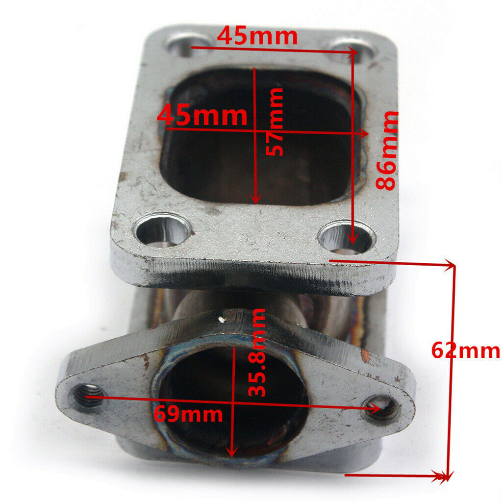 T3 to T3 Turbo Manifold Flange Adapter Conversion w/38mm Wastegate Flange