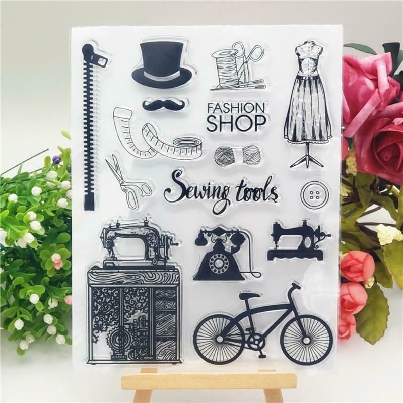 Tailor Shop Silicone Clear Seal Stamp DIY Scrapbooking Embossing Photo Album