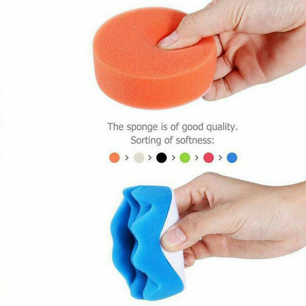 31Pcs 3" Car Polisher Pad Buffer Gross Polishing Drill Kit Sponge Waxing Buffing