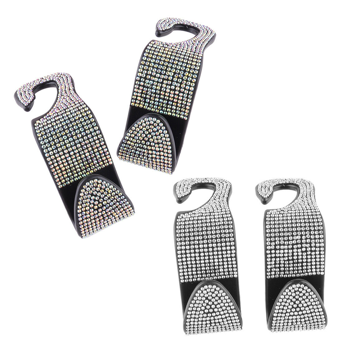 2Pcs Car Seat Back Headrest Hooks Hanger Holder For Bag Purse Cloth Coat Grocery
