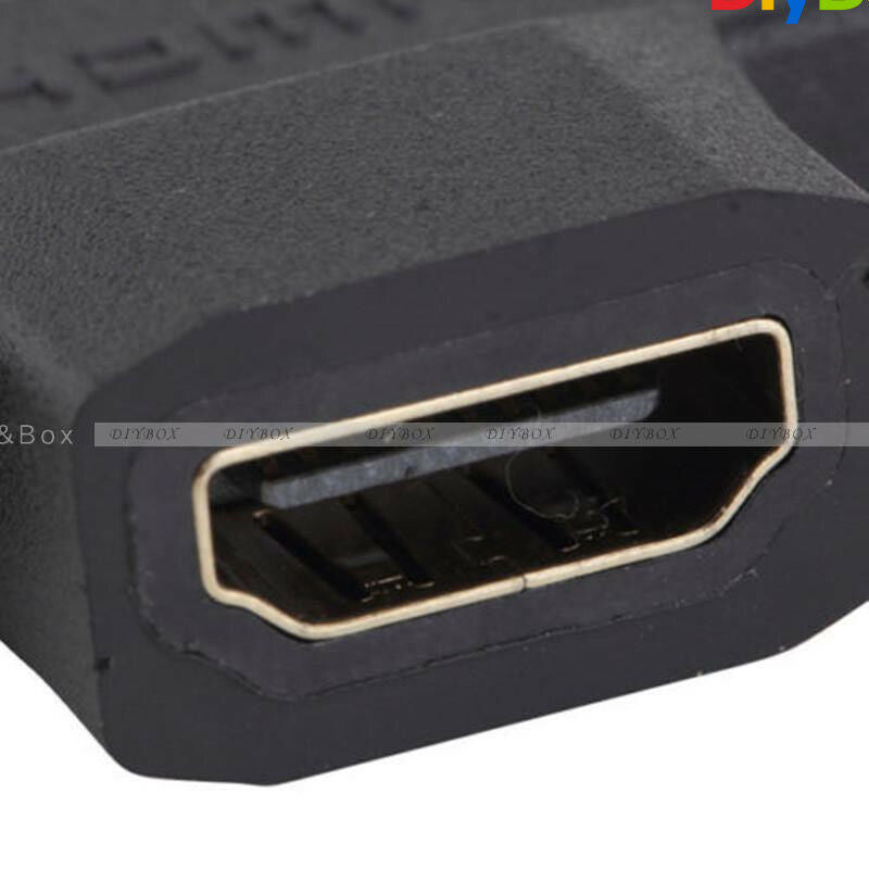 3 in 1 HDMI Female to Mini HDMI Male + Micro HDMI Male Adapter Connector Black