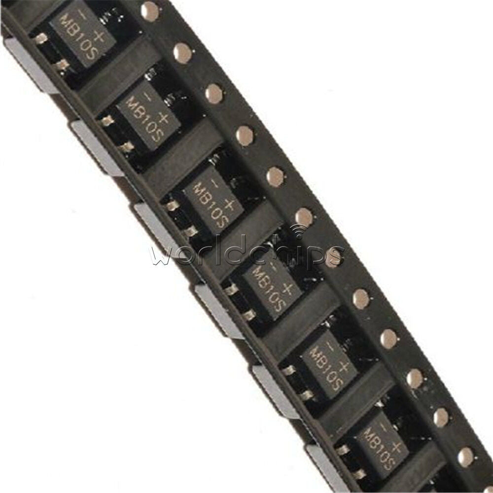 50pcs MB10S 1000V/0.5A SOP-4 Brand New