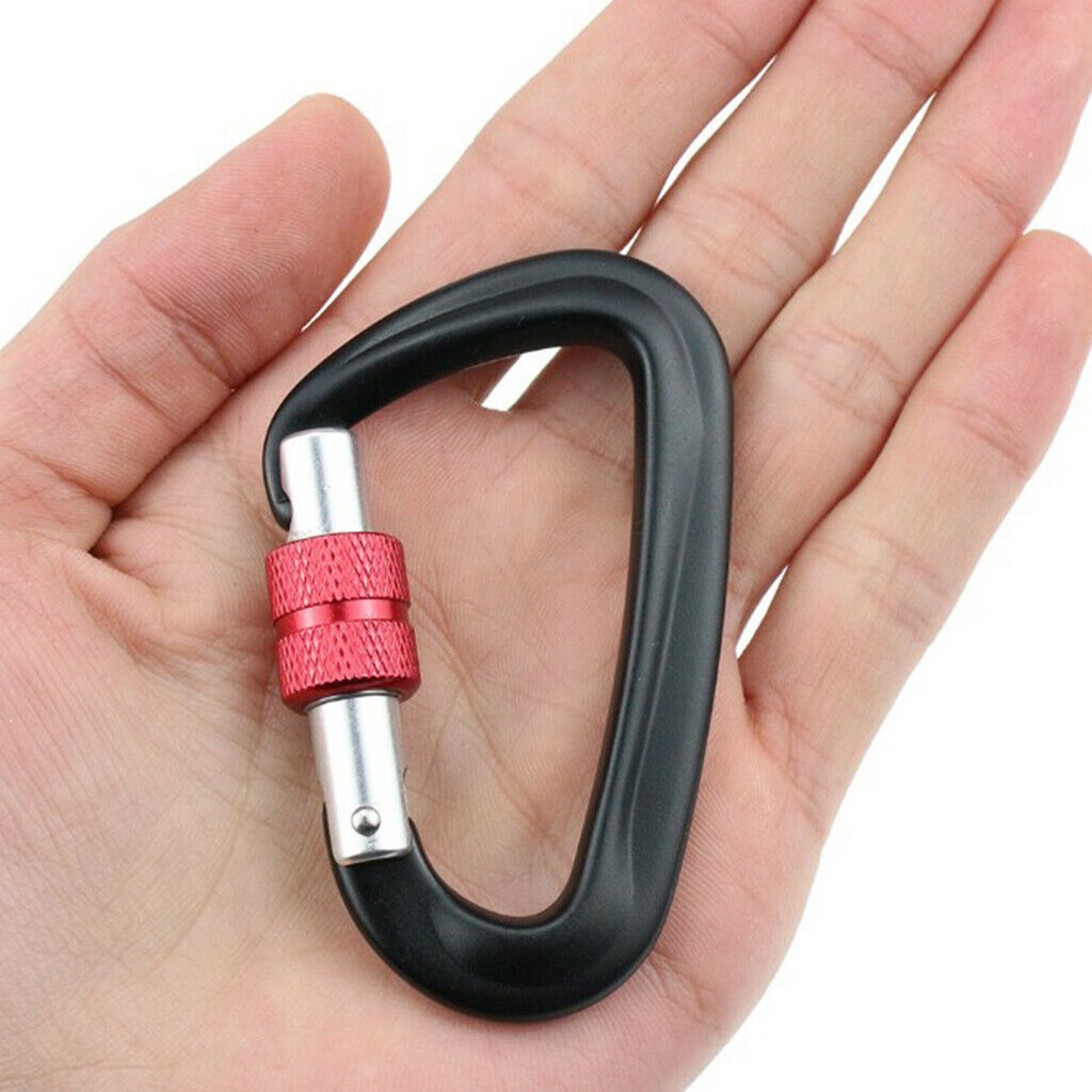 Aluminum D-Ring Locking Large Carabiners Clip for Outdoor Camping Sky Blue