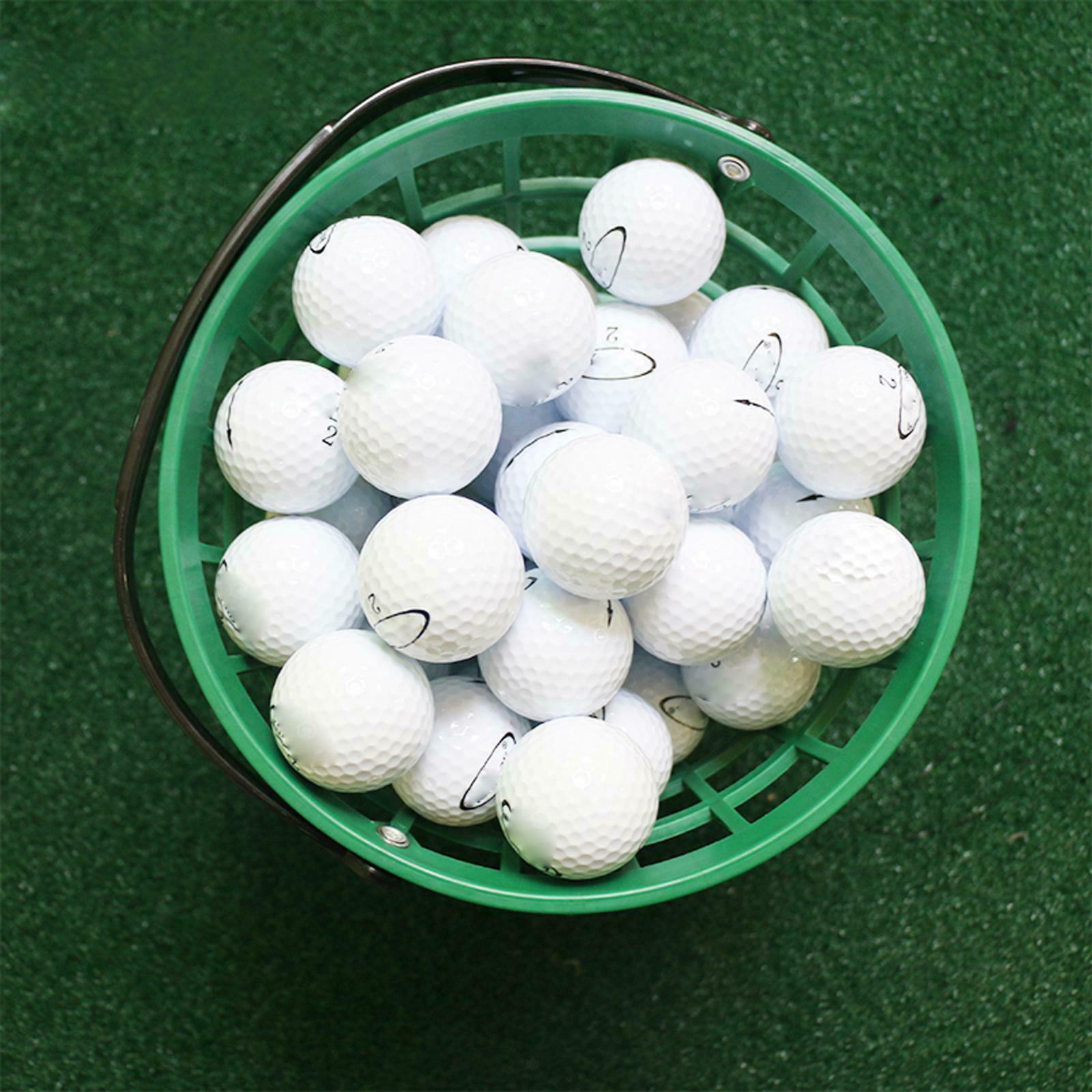 2X Solid Golf Ball Basket Golf Range Bucket Storage Organizer Holds 50 Balls