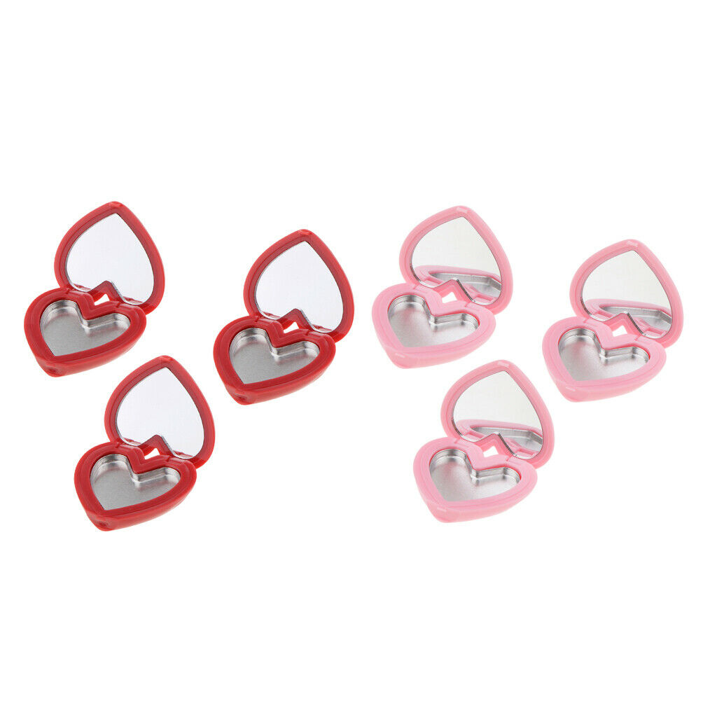 6PCS Fashion Cute Heart-Shaped Style Design Lipstick ,Eyeshadow,Blush Case