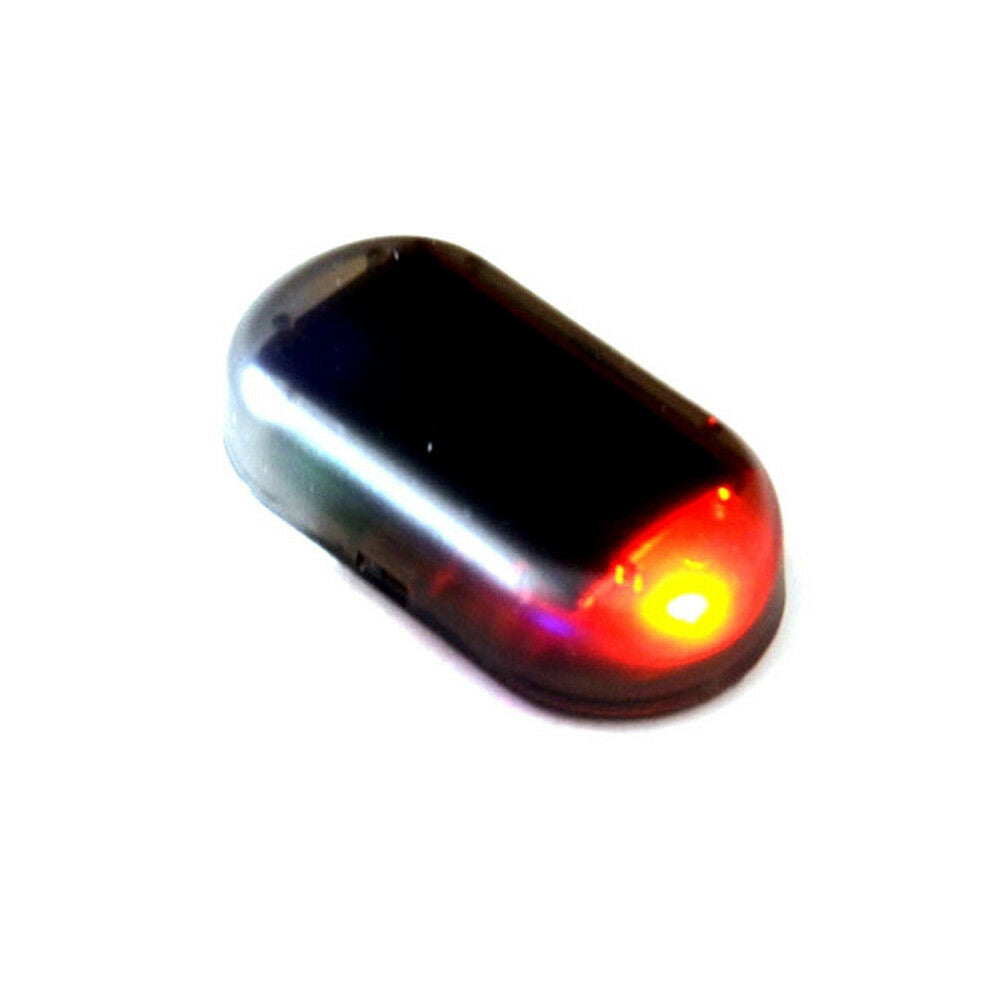 Car Solar Energy Powered LED Alarm Warning Light Anti-theft Flashing Red Lamp
