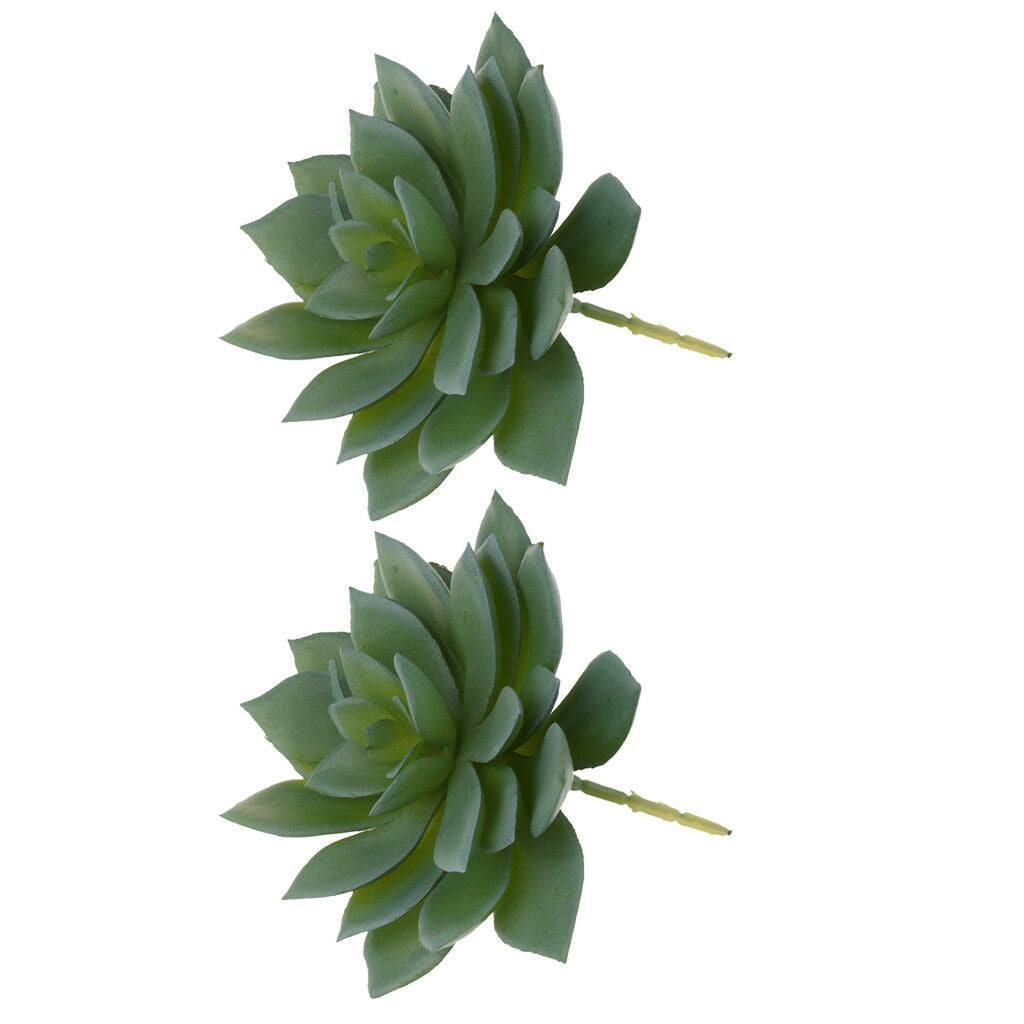 2pcs Artificial Flowers Lifelike Succulent Plants Real Touch Echeveria Lotus