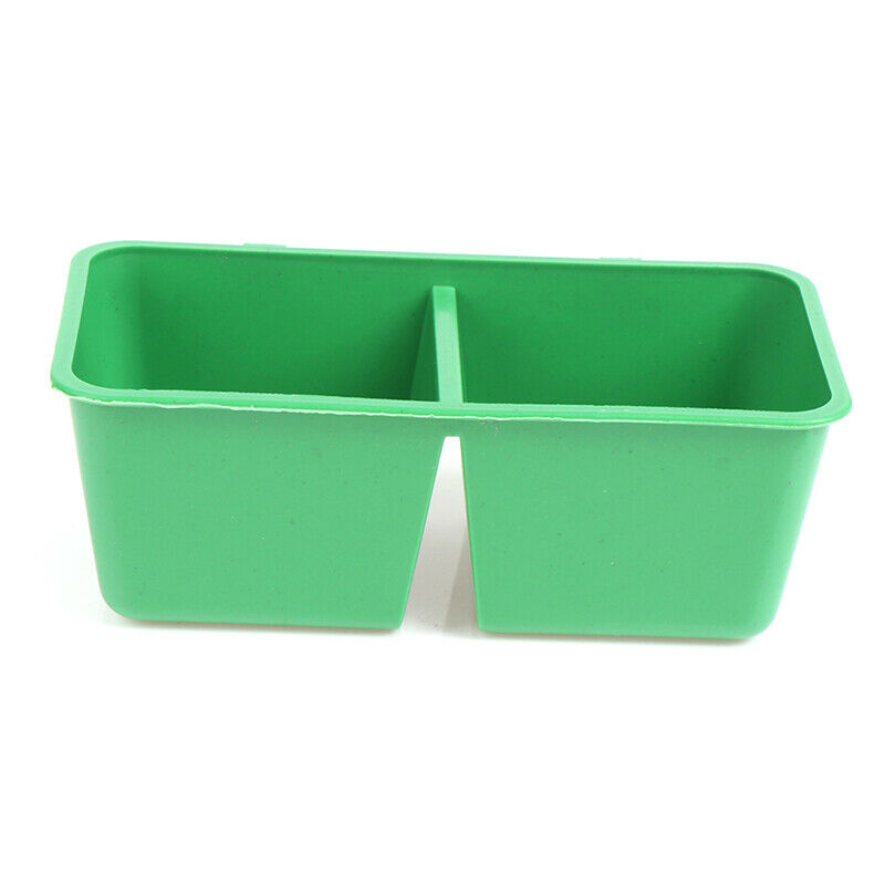 5pcs 2 in 1 Parrot Food Water Bowl Dual Feeding Cup Plastic Pigeons Cage .l8