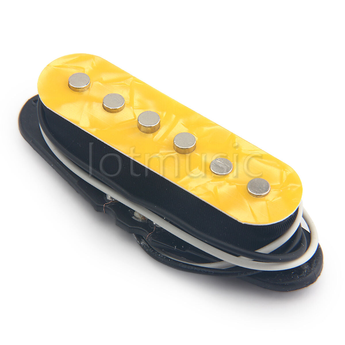 1 Pc Guitar Neck Pickup Single Coil For Electric Parts Yellow Pearlolid