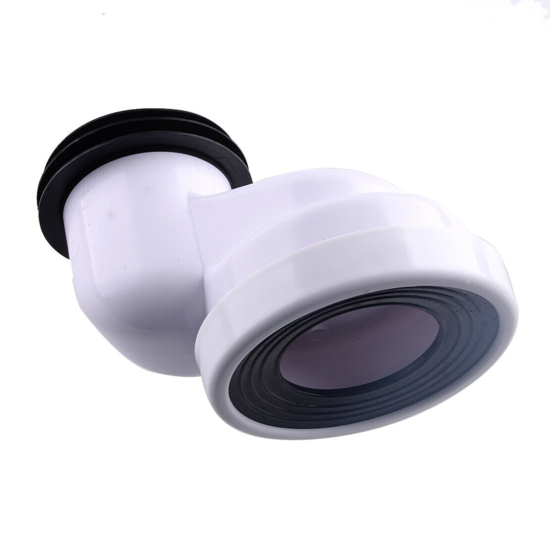 100mm Offset WC Toilet Misaligned Pan Connector Bowl Smooth Soil Pipe C1