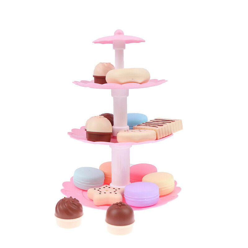 Kids Children Cake Desserts Party Tea Set Pretend Role Play Food Toys GiftsB DF