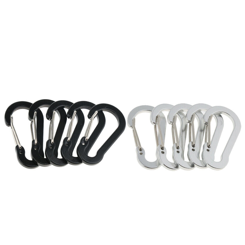 10 pcs Outdoor Camping Climbing Key Chain Buckle Water Bottle Flashlight Flask