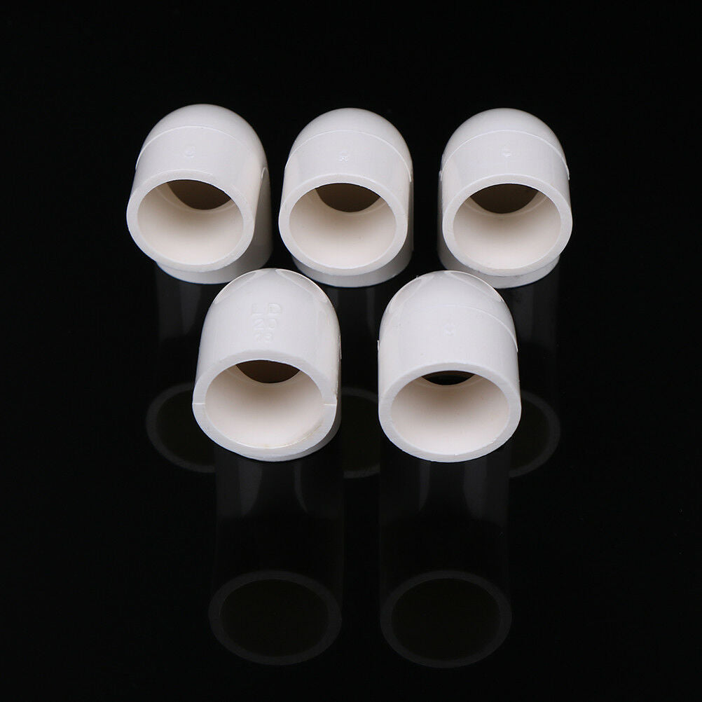 5 Pieces white 20mm dia 90 angle degree elbow pvc pipe adapter .l8
