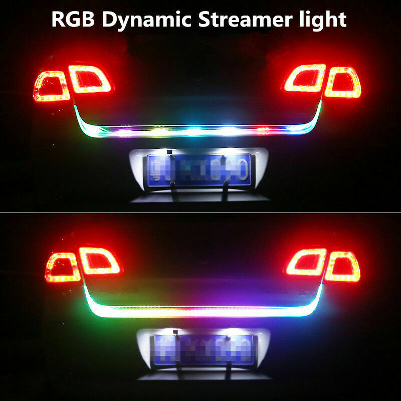 47" RGB LED Car SUV Rear Trunk Strip Back-up Tailgate Brake Drive Signal Lights