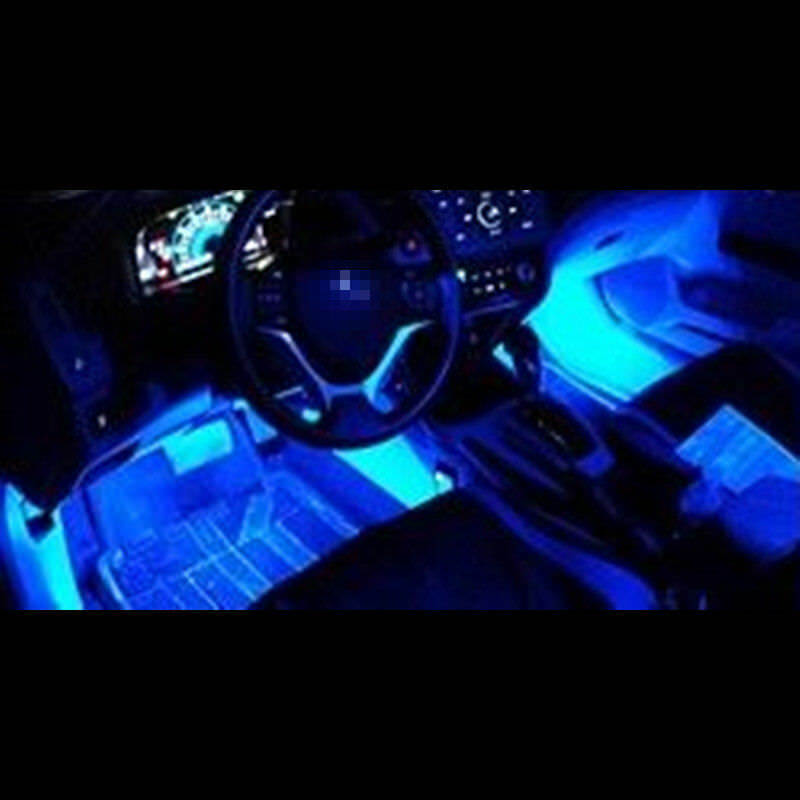 3-SMD Blue LED Strip Lights For Cup Holder Gauge Cluster Glove Box Foot Area