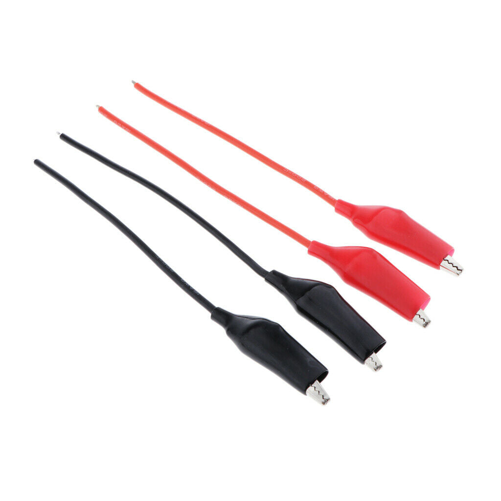 Set of 4 Tinned Tail Clamp Clip Wire Connective Silicone 12cm Dual Color Kit