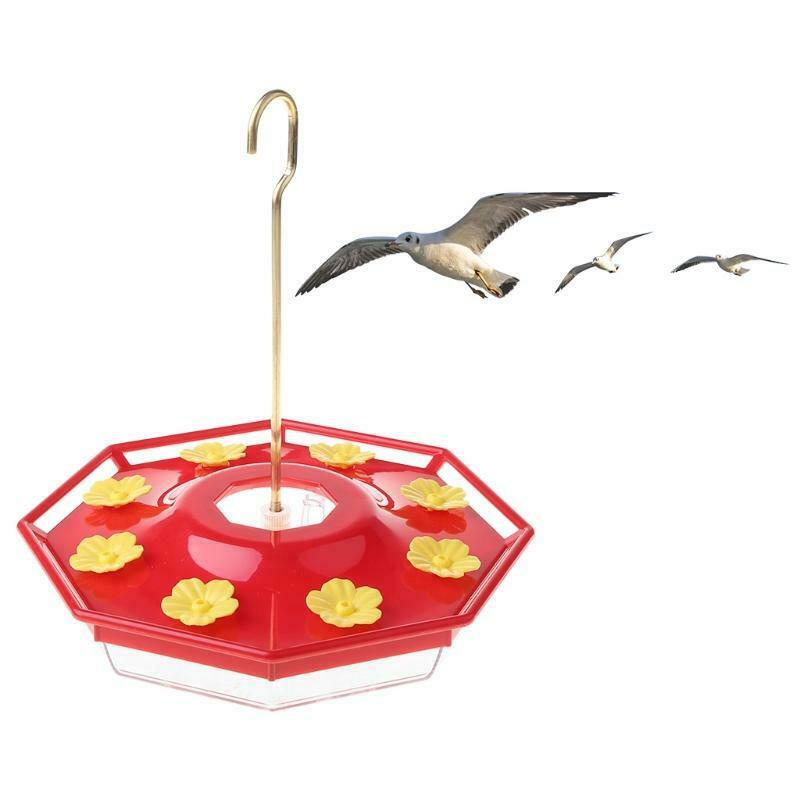 12 oz Plastic Hanging Hummingbird Feeder with 4 Feeding Ports