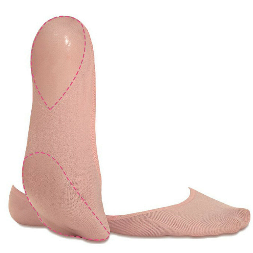 Women Casual No Show Socks Non Slip Flat Boat Line Silicone Cotton Pink