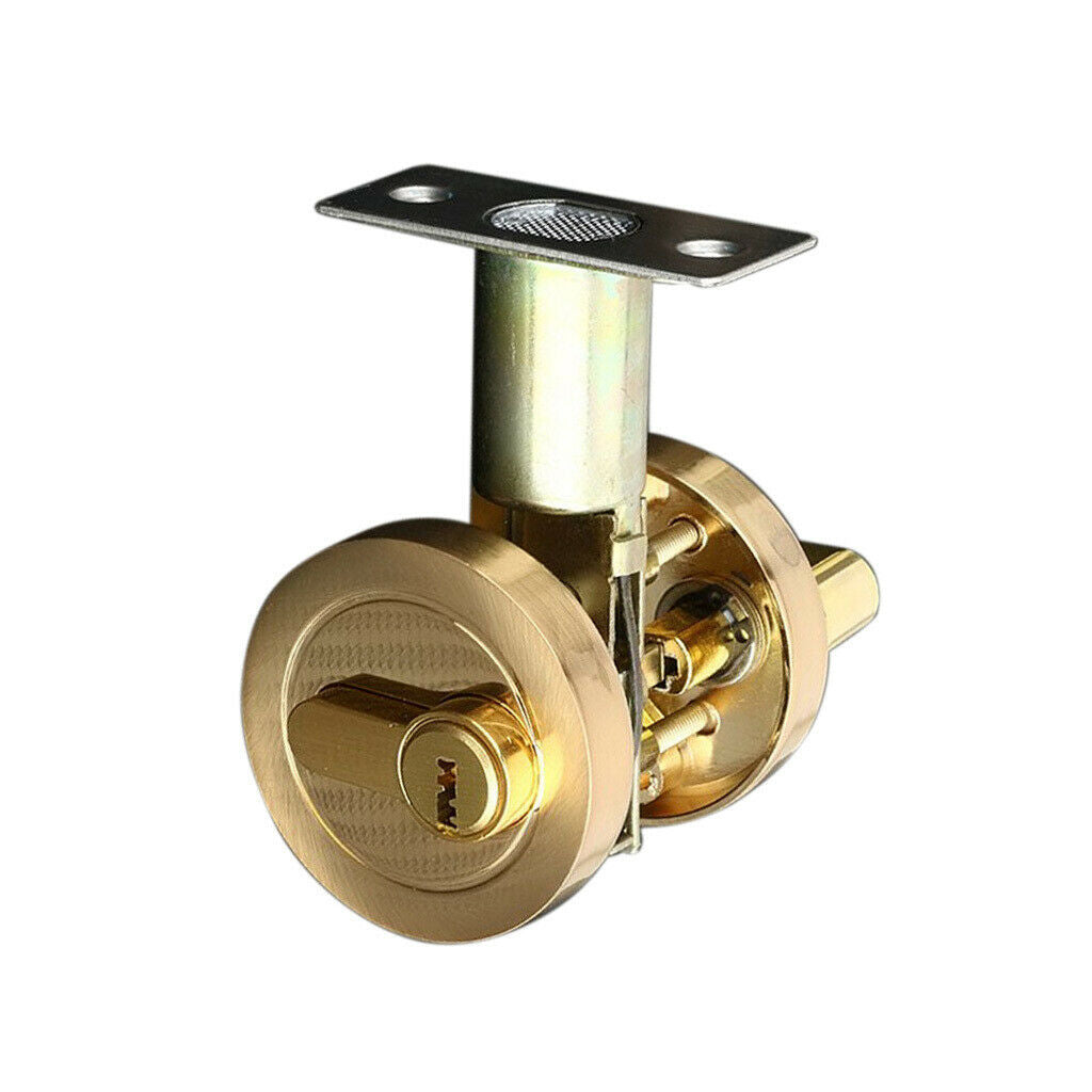 Brass Cylinder Deadbolt Door Lock Security Dead Bolt Locks With 3 Keys #4