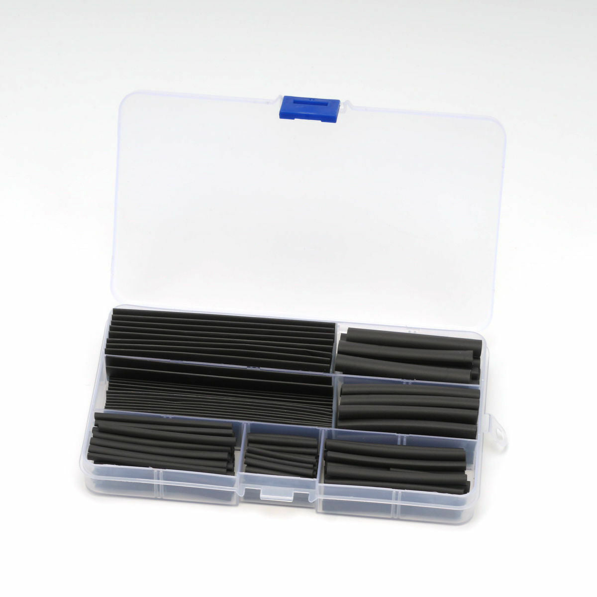 150PCS 2:1 black Heat Shrink Tube 2:1 Wrap Assortment Electrical Connection Box