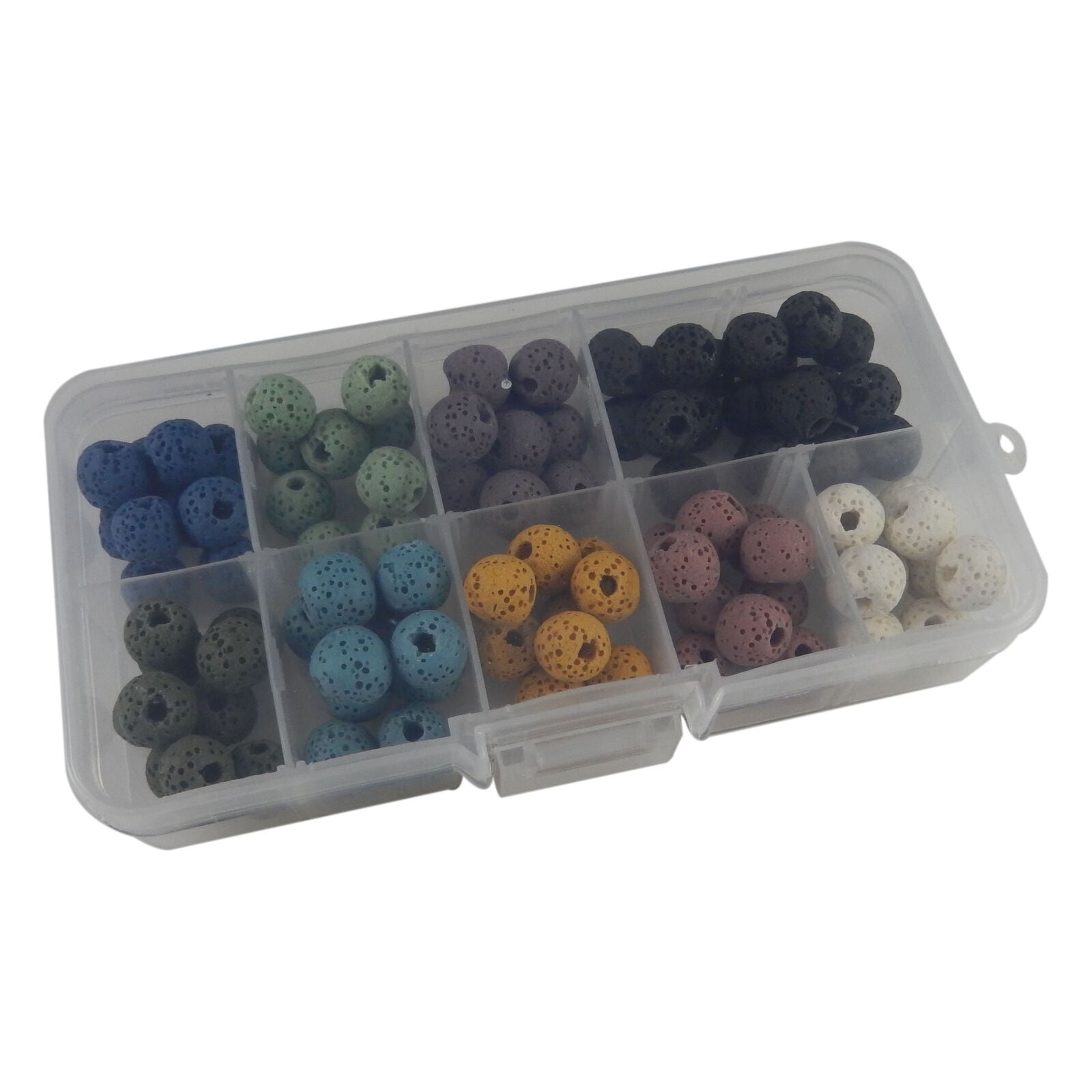 120 pcs Natural Volcanic Lava Rock Stone Craft Beads DIY Jewelry Findings 8mm