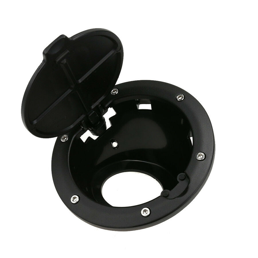 1pc Black Car Fuel Filler Door Cover Gas Tank Cap For Jeep Wrangler JK Unlimited