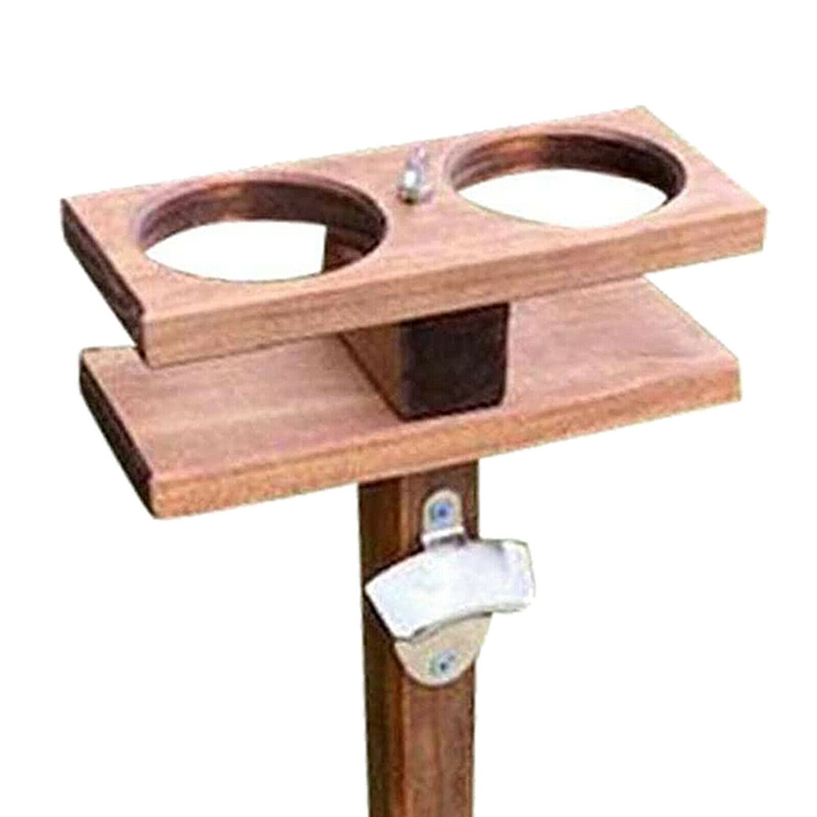 Outdoor Wood Wine Table Party Trip Cups Holder Collapsible Lawn Support Rack