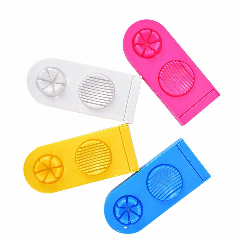 Egg Slicer Cutter Fruit Garnish Easy Clean Stainless Steel Kitchen Separator TL