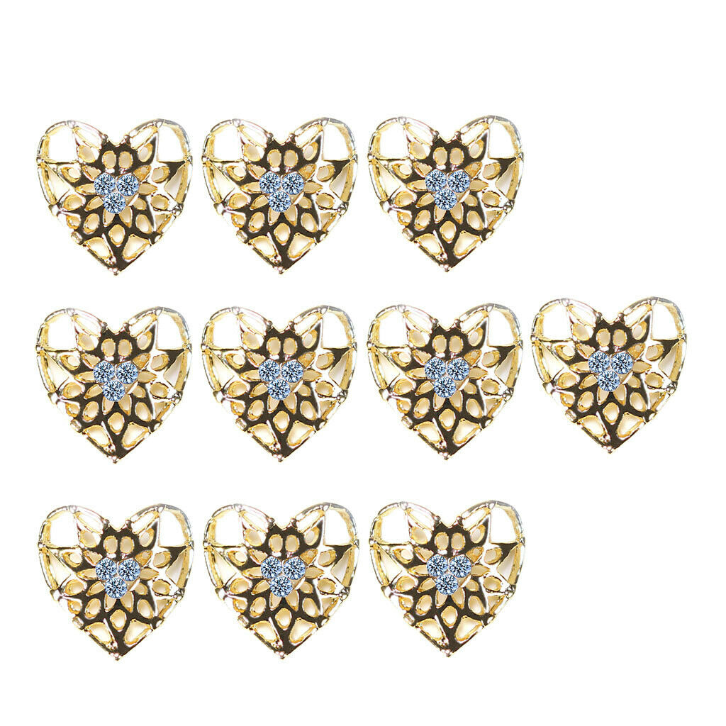 10Pcs Nail Art Tips Rhinestone Glitter Jewelry Decoration Rhinestones 09