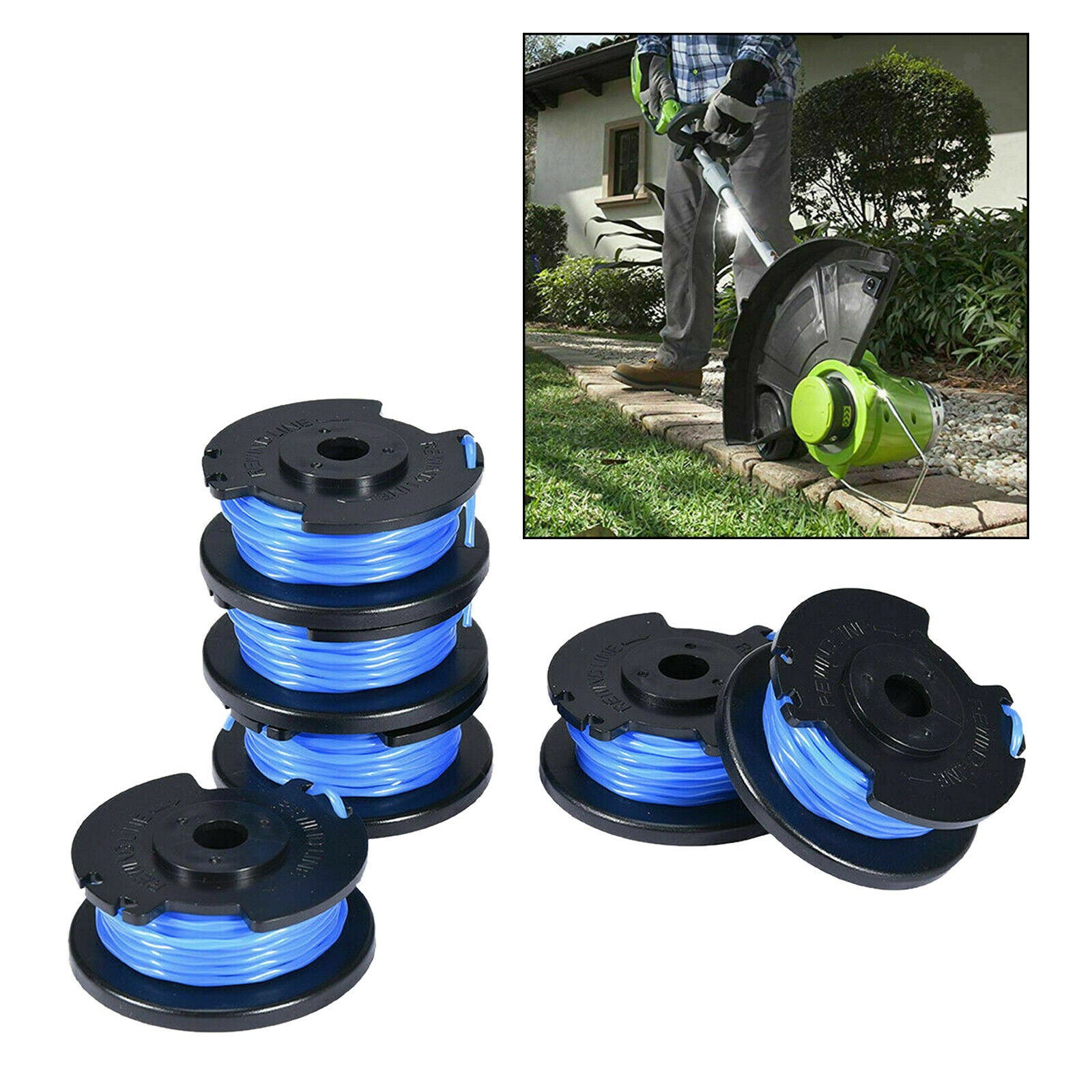 6 Pack AC14RL3A String Trimmer Replace Spool Fit for Ryobi One+ 24V 18V 40V