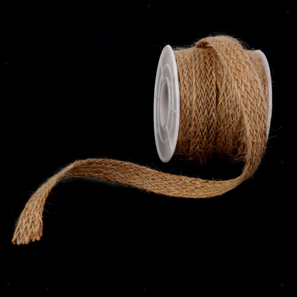 Hessian Burlap Rope String Ribbon Jute Wedding Christmas DIY Craft Decor 5M