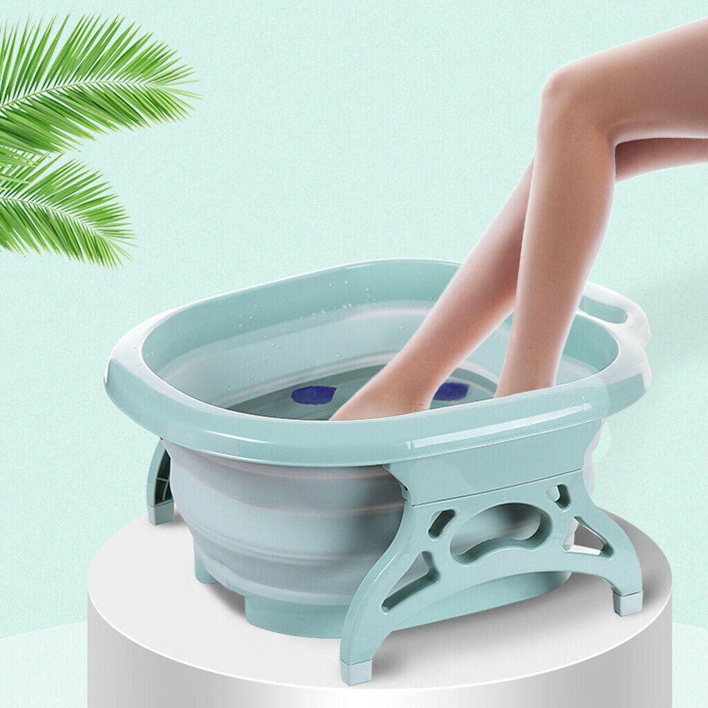 Foot Spa Basin Foot Massage Tub Relief Feet Fatigue Save Space Green