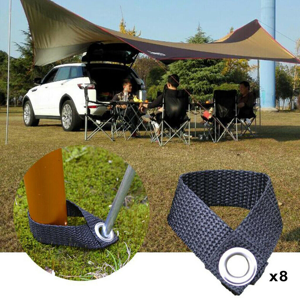8Pcs Tent Nail Fixing Buckle Wear-Resistant Outdoor Canopy Frame Pole Holder