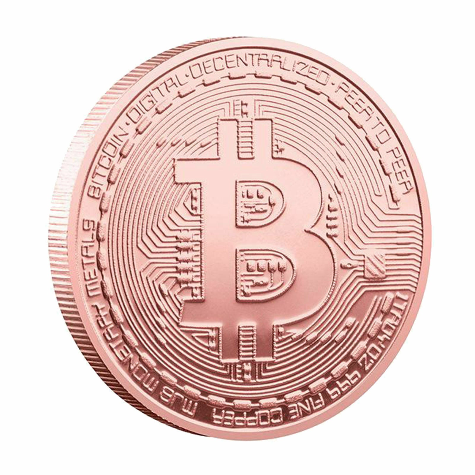 Virtual Bitcoin Coin Commemorative Round Plated Collectors Coin Bit Coin