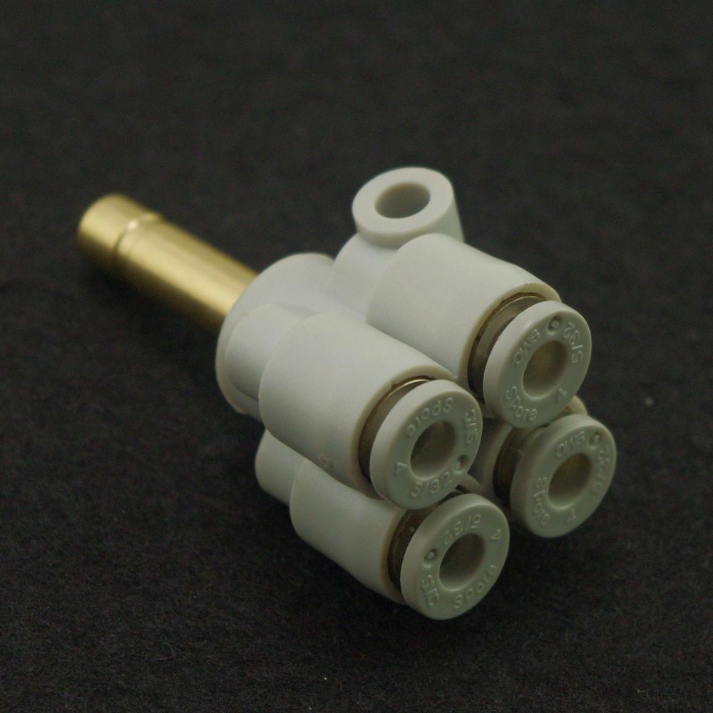 LOT5 Tube PLug In Reducer Connector Double Branch Y Union Replace SMC KQ2XD04-06