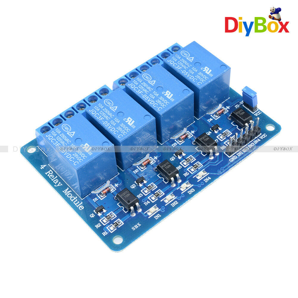 4 Four Channel Relay Module DC 5V + Optocoupler For Arduino PIC ARM AVR DSP D