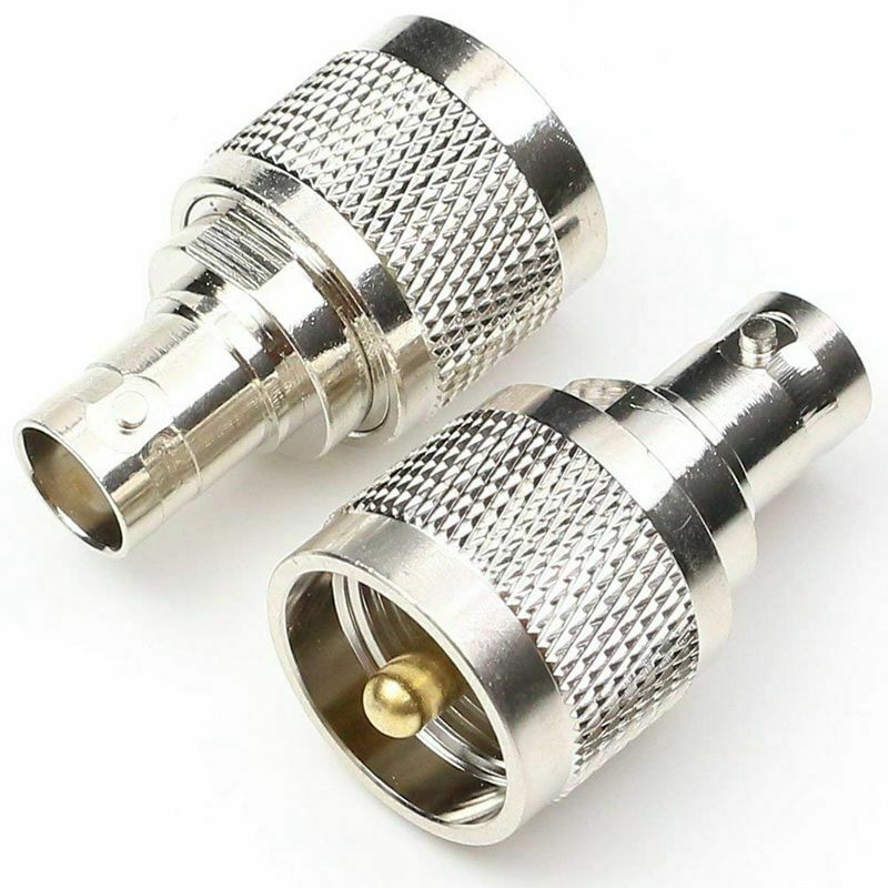 2pcs RF coaxial coax adapter BNC female to UHF male PL-259 R5X8X8