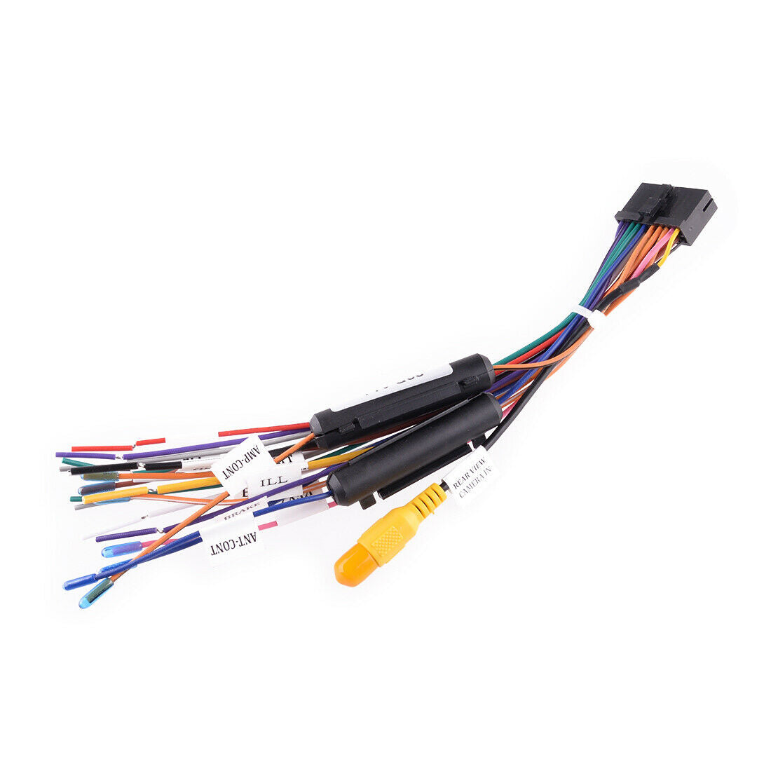 20 Pin Wiring Harness Power Plug Adapter for 1 or 2 DIN Android Stereo Radio DVD