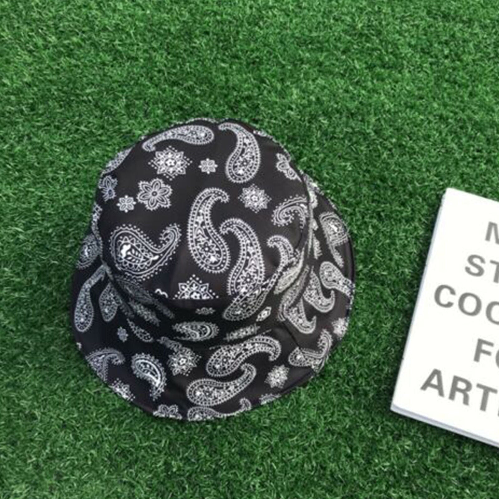 Pretty Summer Black Reversible Fashion Print Bucket Hat Great Gift