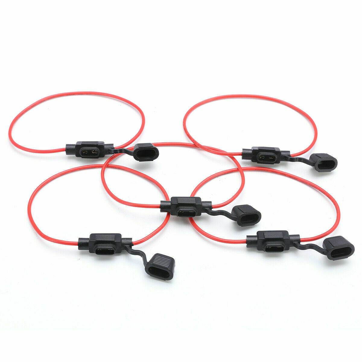 5pcs In Line Car Mini Blade Fuse Holder Splash-proof for 12V 30A Fuses New