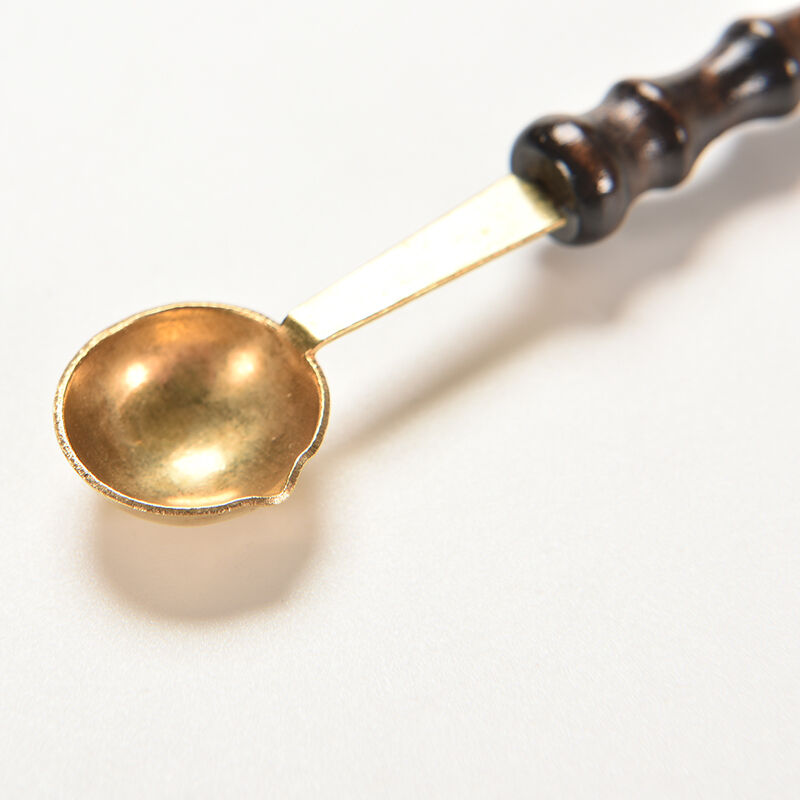 Brass & Wood Spoon For Melt Wax Melted Dissolve Wax Seal Stamp Envelope Cr.l8